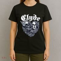 Couple Matching Bonnie & Clyde Chicano Style Heart Tattoo Outfit For Couples T-Shirt thumb 4