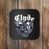 Couple Matching Bonnie & Clyde Chicano Style Heart Tattoo Outfit For Couples Coaster thumb 0