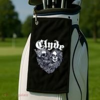 Couple Matching Bonnie & Clyde Chicano Style Heart Tattoo Outfit For Couples Golf Towel thumb 2