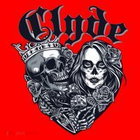 Couple Matching Bonnie & Clyde Chicano Style Heart Tattoo Outfit For Couples Santa Hat thumb 1