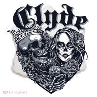 Couple Matching Bonnie & Clyde Chicano Style Heart Tattoo Outfit For Couples Ceramic Ornament thumb 2