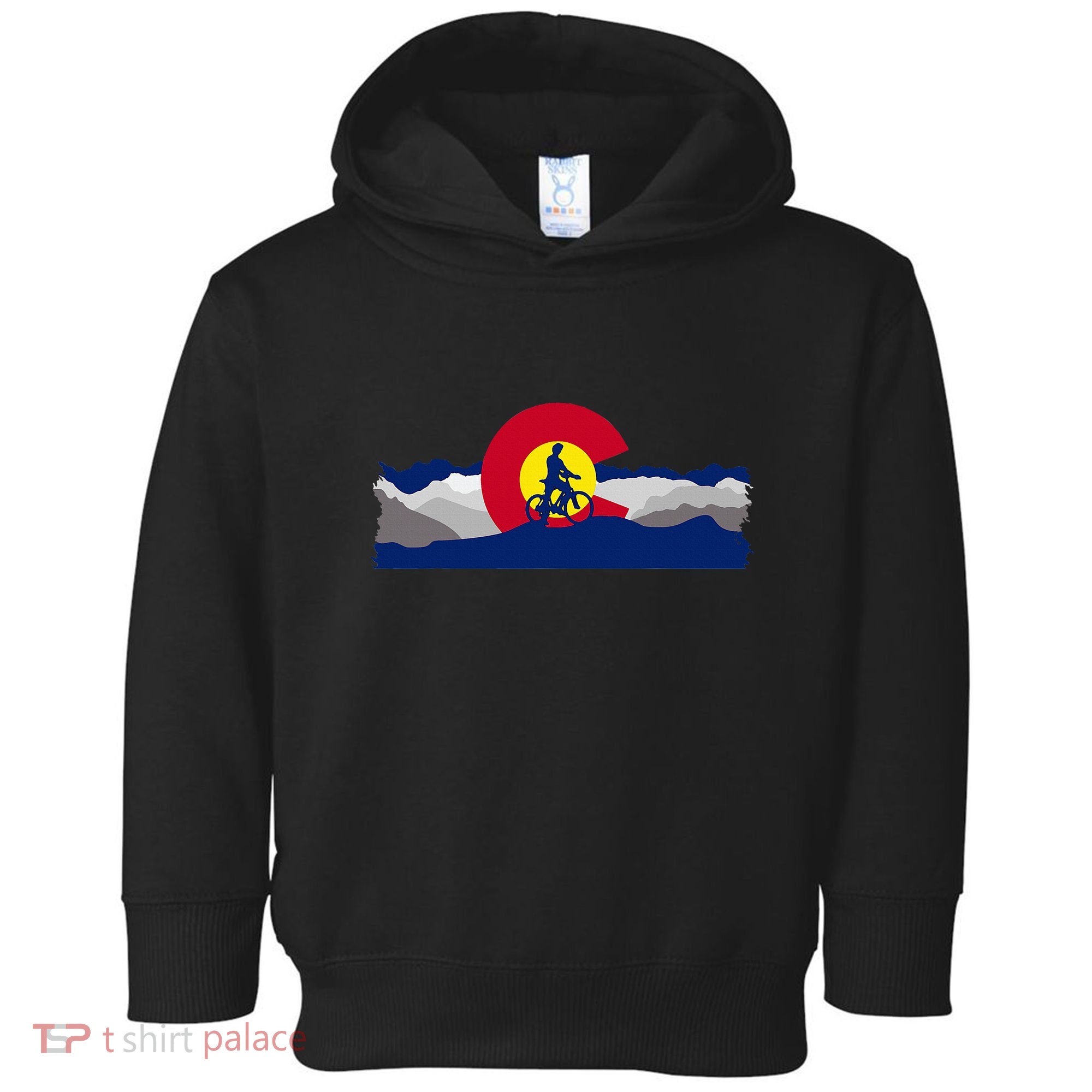 Colorado Mountain Biking Toddler Hoodie