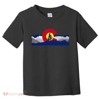 Colorado Mountain Biking Toddler T-Shirt