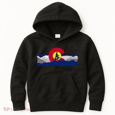 Colorado Mountain Biking Kids Hoodie