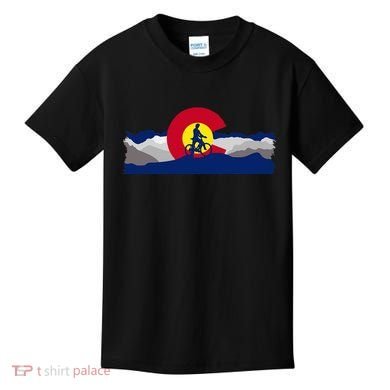 Colorado Mountain Biking Kids T-Shirt