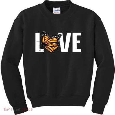 Cool Monarch Butterfly Art Entomology Insect Lover Kids Sweatshirt
