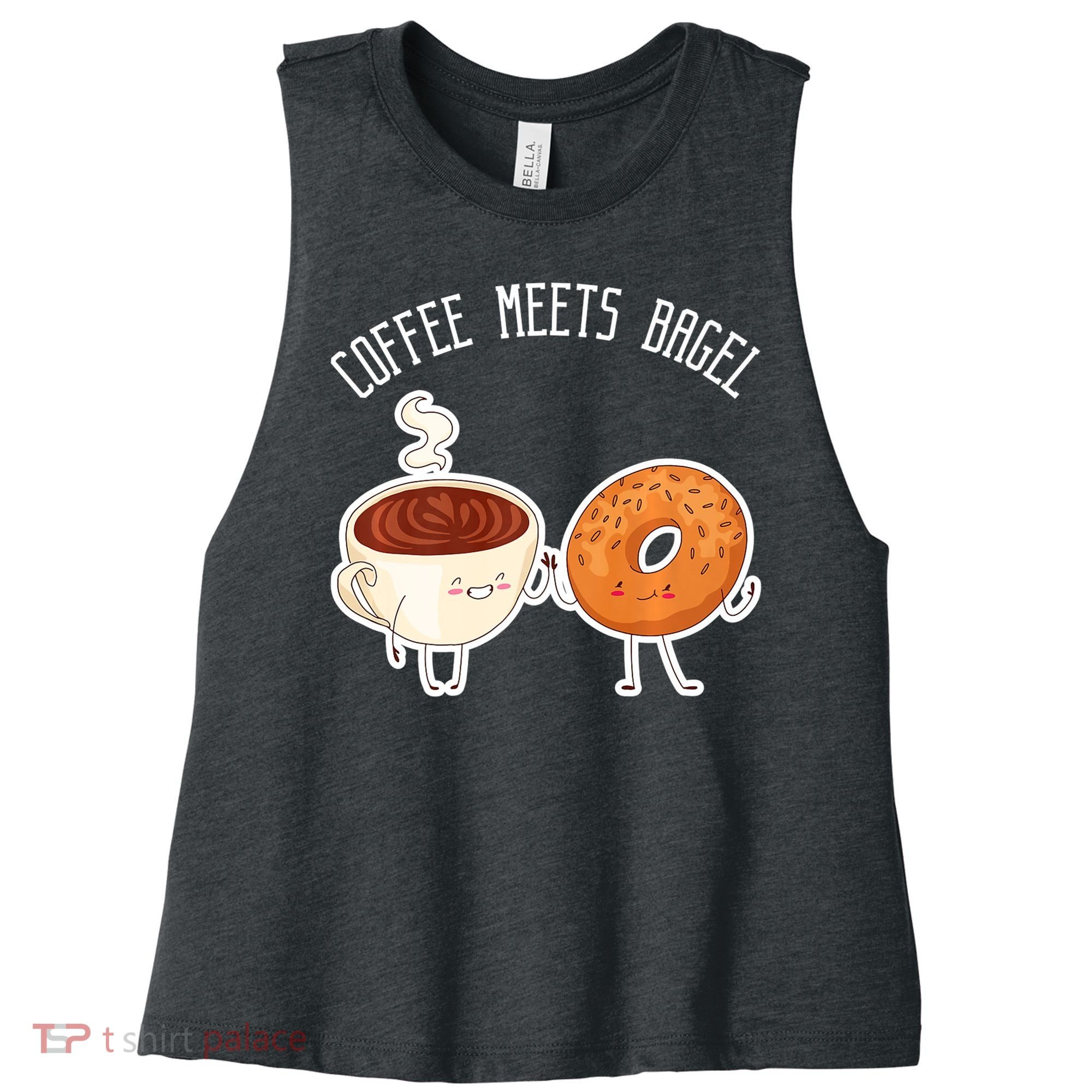 Coffee Meets Bagel Bagels Women's Racerback Cropped Tank