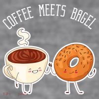 Coffee Meets Bagel Bagels Women's Racerback Cropped Tank thumb 2