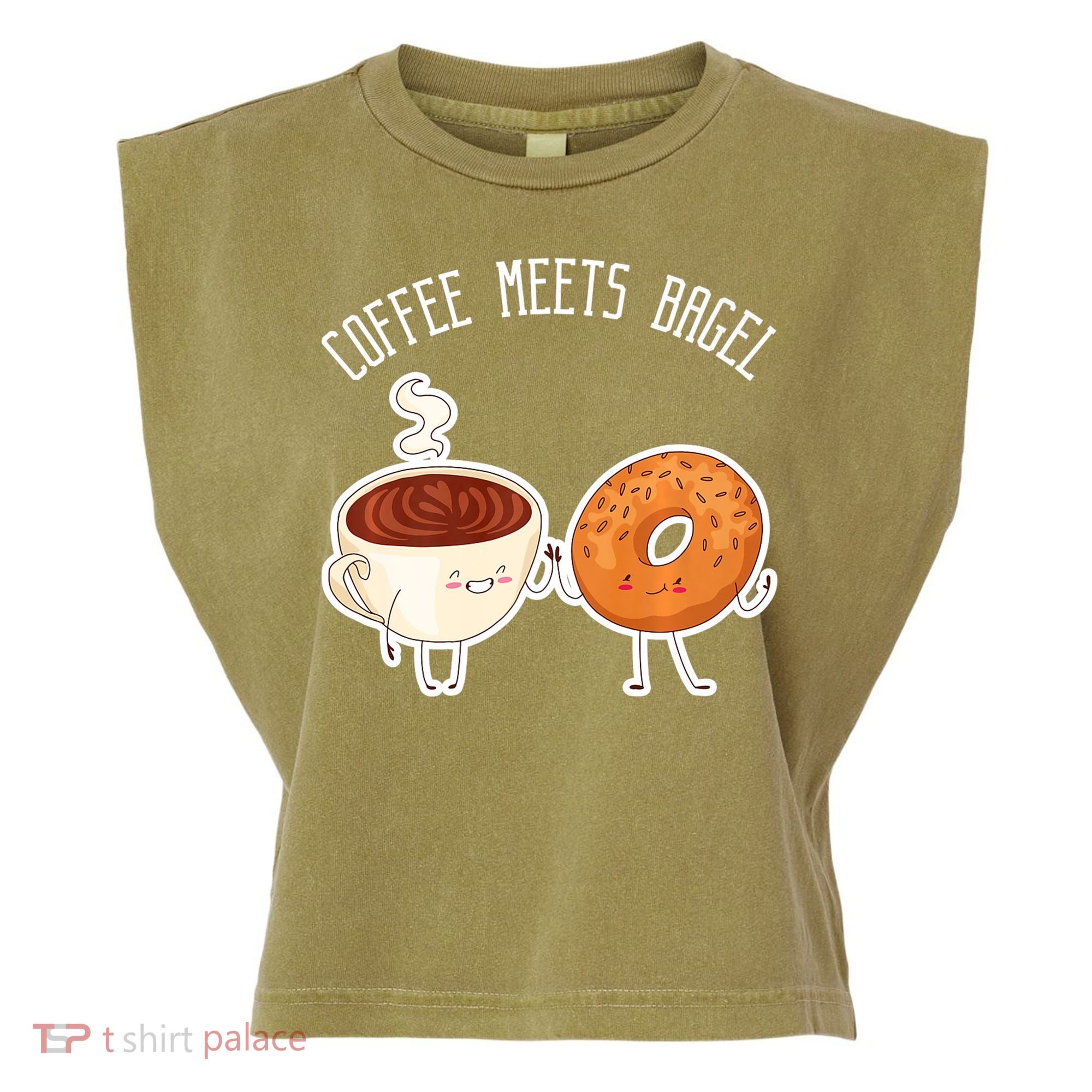 Coffee Meets Bagel Bagels Garment-Dyed Women's Muscle Tee