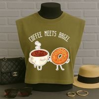 Coffee Meets Bagel Bagels Garment-Dyed Women's Muscle Tee thumb 3