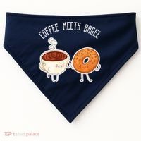 Coffee Meets Bagel Bagels USA-Made Doggie Bandana thumb 0