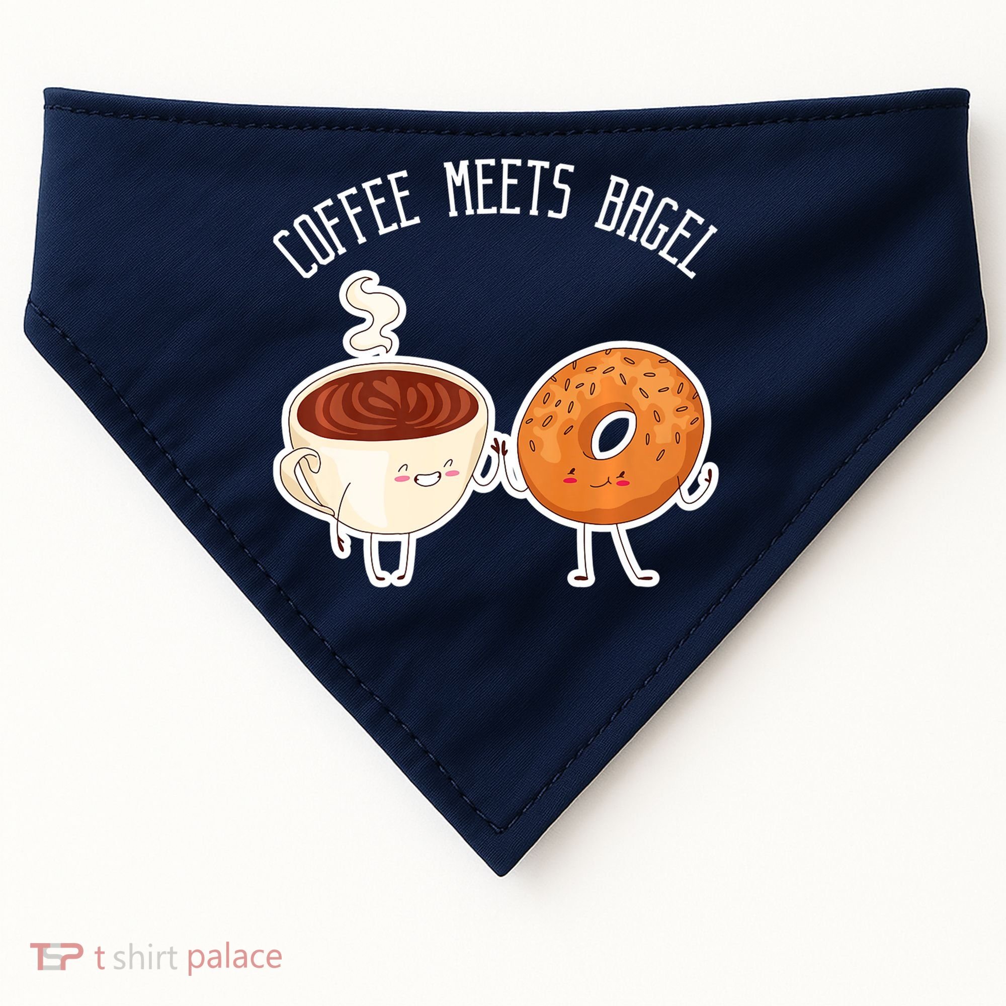 Coffee Meets Bagel Bagels USA-Made Doggie Bandana