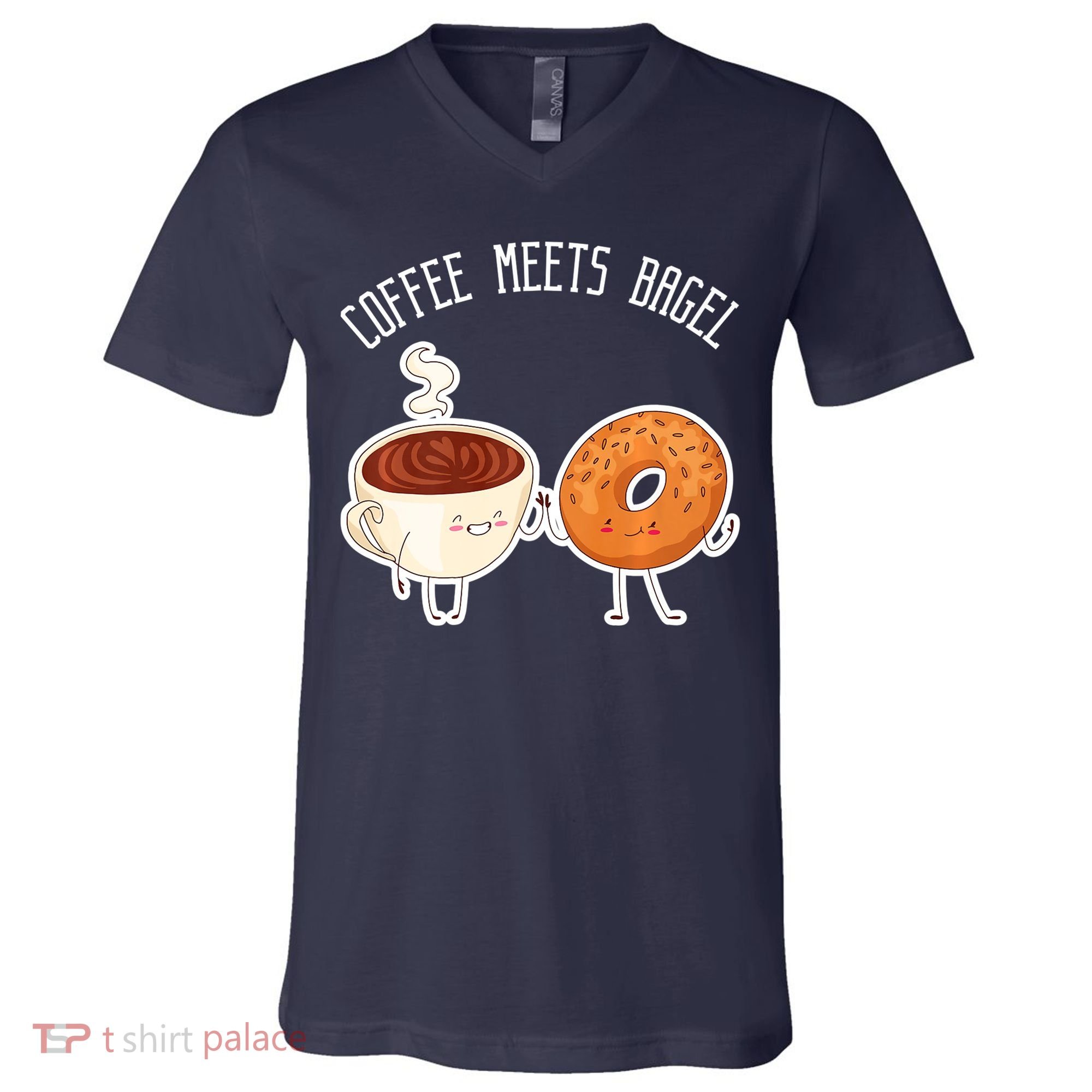 Coffee Meets Bagel Bagels V-Neck T-Shirt