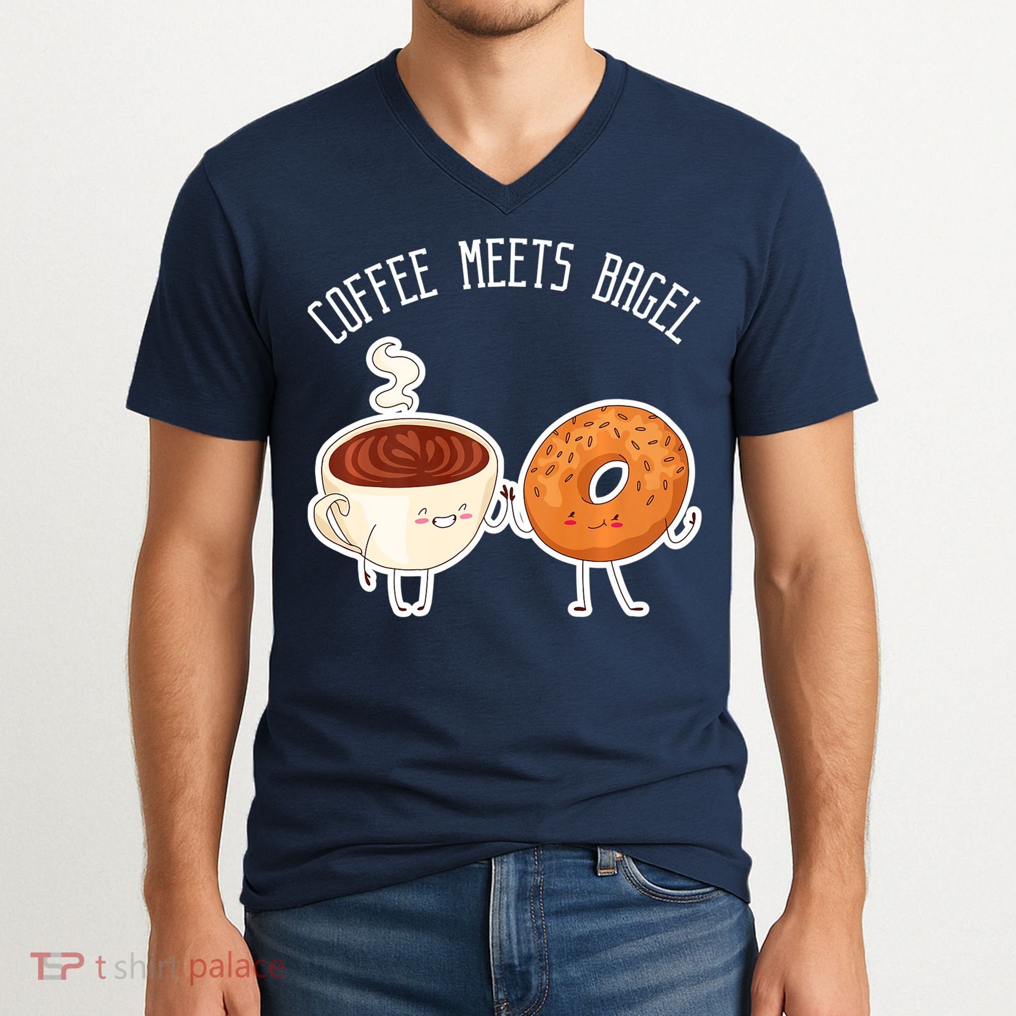 Coffee Meets Bagel Bagels V-Neck T-Shirt