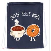 Coffee Meets Bagel Bagels Drawstring Bag thumb 0
