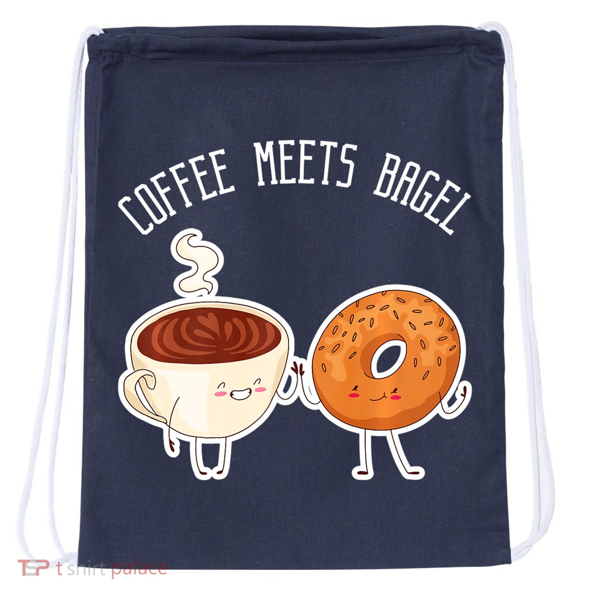 Coffee Meets Bagel Bagels Drawstring Bag