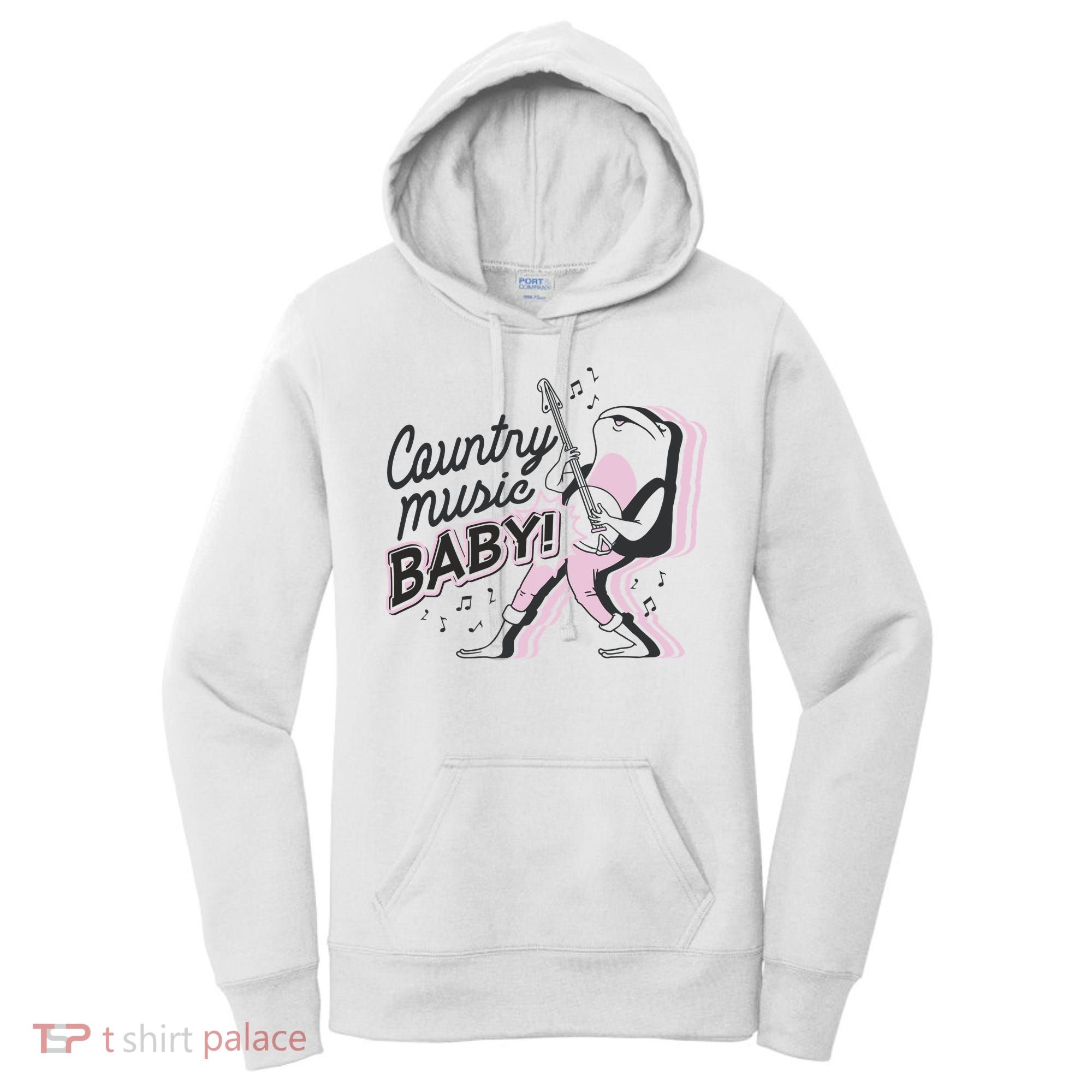 Country Music Baby Frog Women's Hoodie