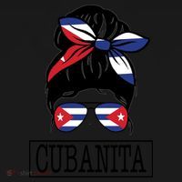 Cubanita Messy Bun Cuban Flag Cuba Apron thumb 3