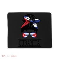 Cubanita Messy Bun Cuban Flag Cuba Mousepad thumb 0