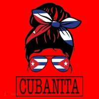 Cubanita Messy Bun Cuban Flag Cuba Santa Hat thumb 1