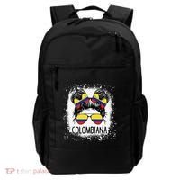 Colombian Messy Bun Patriotic Colombia Pride Backpack thumb 0