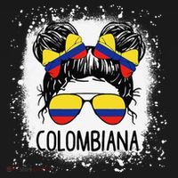 Colombian Messy Bun Patriotic Colombia Pride Backpack thumb 2