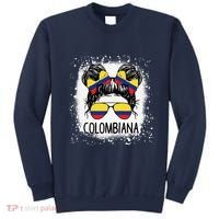 Colombian Messy Bun Patriotic Colombia Pride Sweatshirt thumb 0