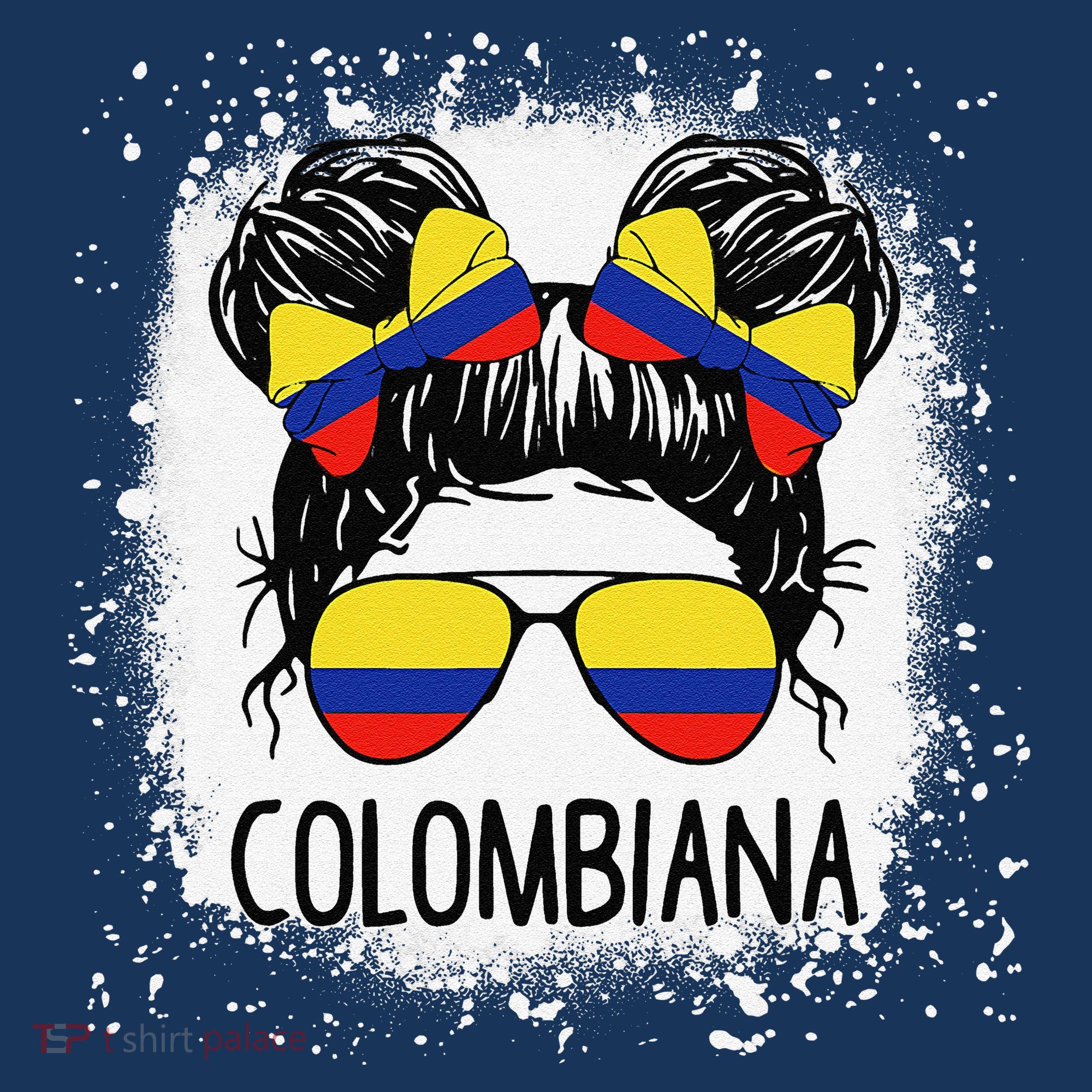 Colombian Messy Bun Patriotic Colombia Pride Sweatshirt