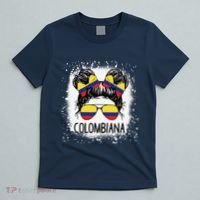Colombian Messy Bun Patriotic Colombia Pride T-Shirt thumb 5
