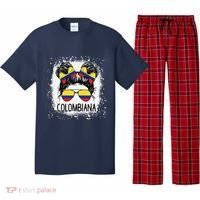 Colombian Messy Bun Patriotic Colombia Pride Pajama Set thumb 0