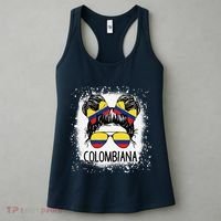 Colombian Messy Bun Patriotic Colombia Pride Women's Tank Top thumb 3