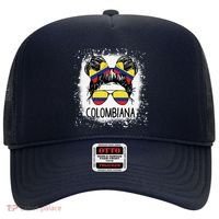 Colombian Messy Bun Patriotic Colombia Pride Hat thumb 0