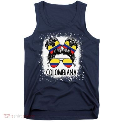 Colombian Messy Bun Patriotic Colombia Pride Tank Top