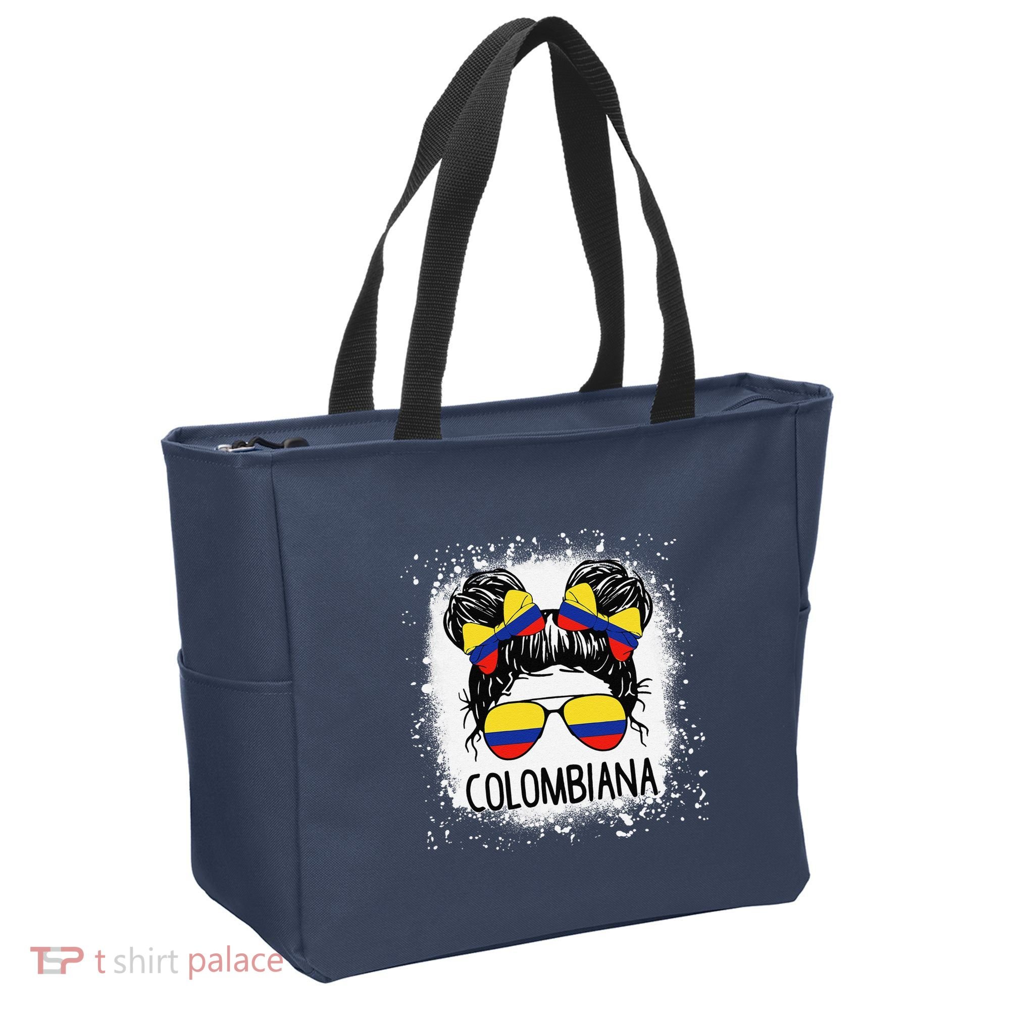 Colombian Messy Bun Patriotic Colombia Pride Tote Bag