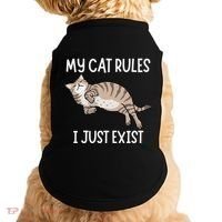 Cute My Cat Clothing My Cat Rules I Just Exist Doggie Tank thumb 0