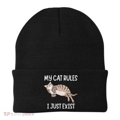 Cute My Cat Clothing My Cat Rules I Just Exist Beanie