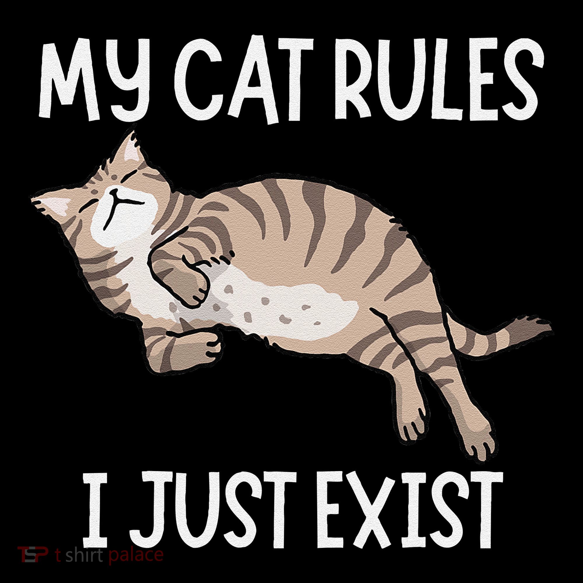 Cute My Cat Clothing My Cat Rules I Just Exist Women's Hoodie