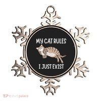 Cute My Cat Clothing My Cat Rules I Just Exist Ornament thumb 0
