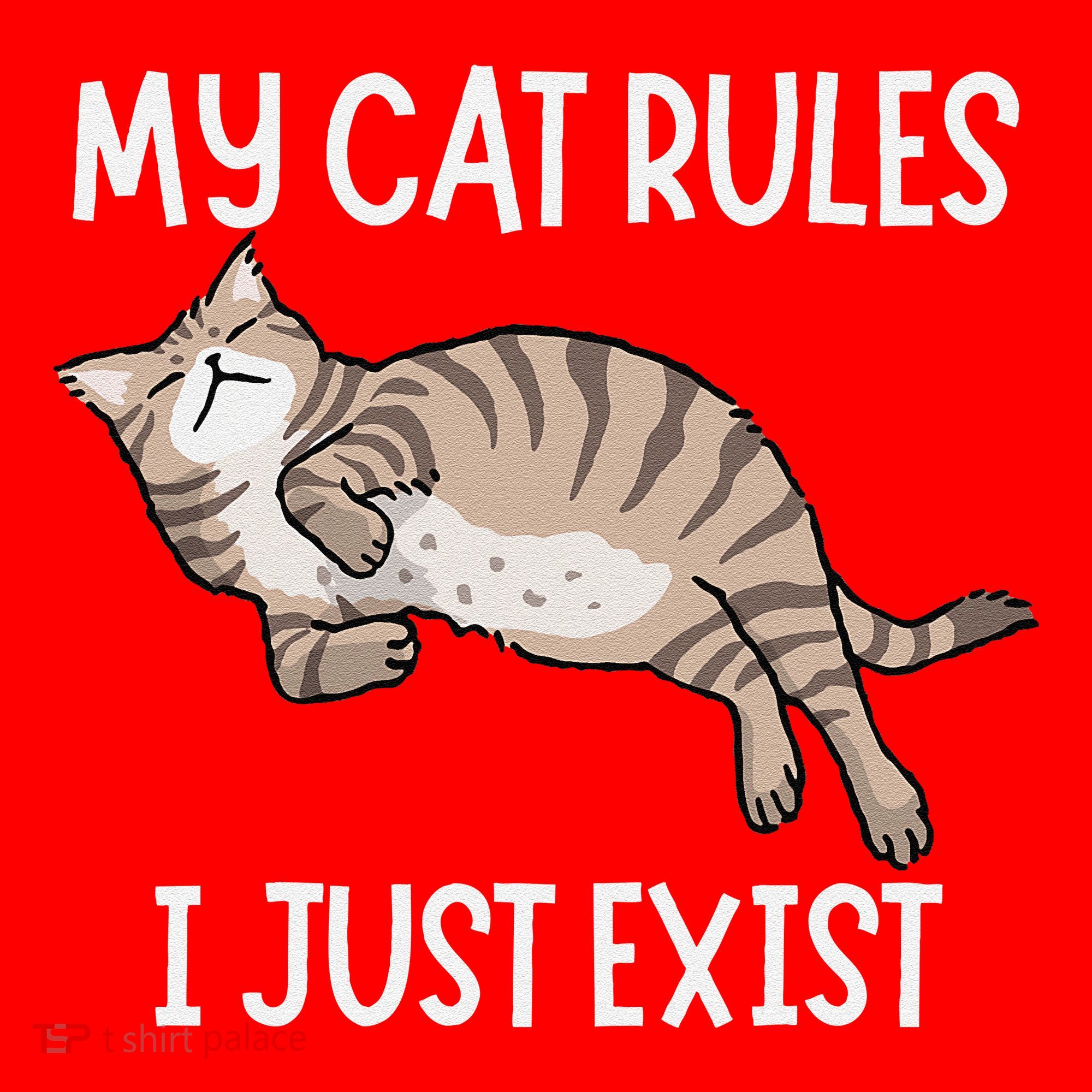 Cute My Cat Clothing My Cat Rules I Just Exist Santa Hat