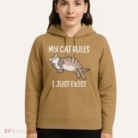 Cute My Cat Clothing My Cat Rules I Just Exist Hoodie thumb 5