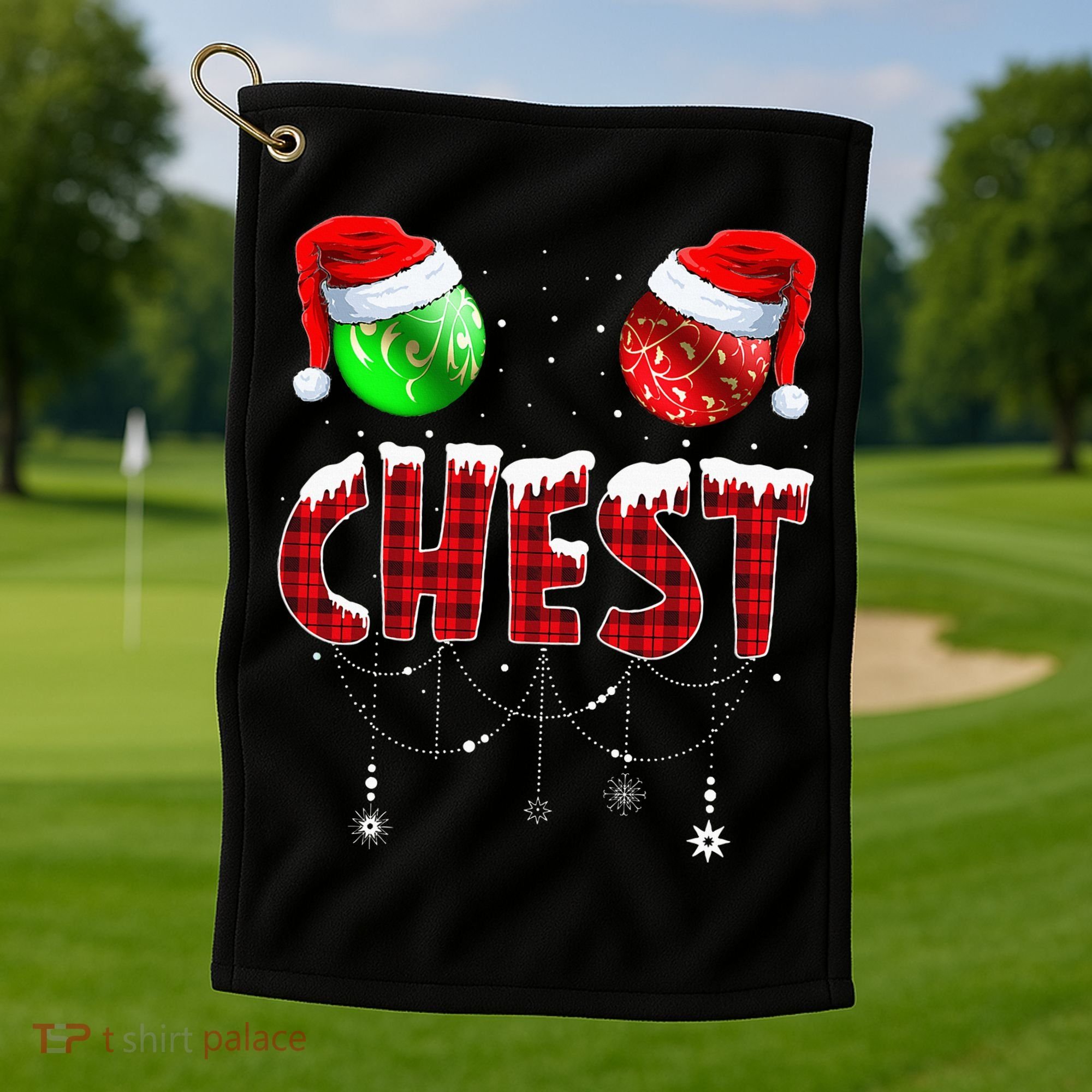 Christmas Matching Couple Family Chestnuts Golf Towel