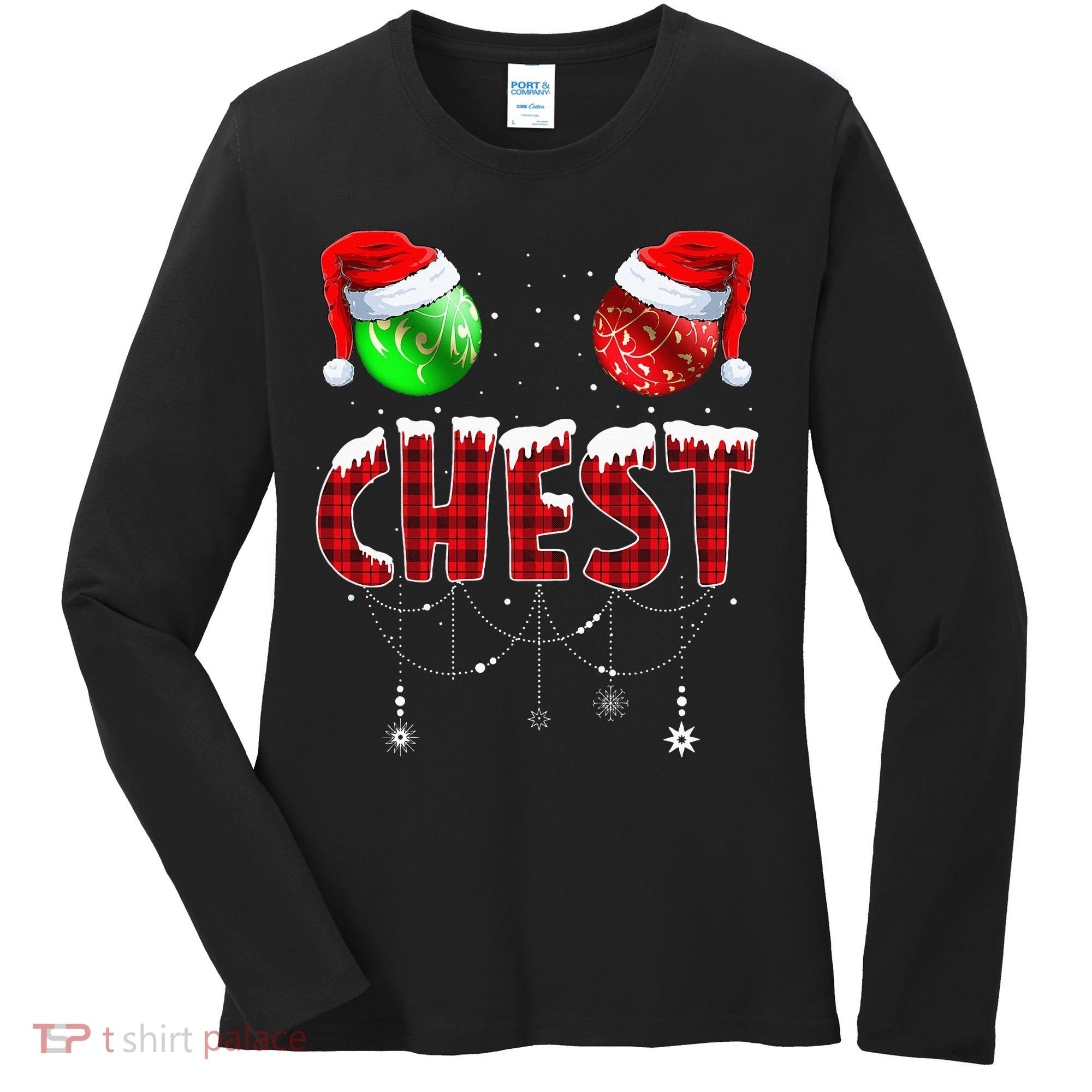 Christmas Matching Couple Family Chestnuts Women's Long Sleeve Shirt