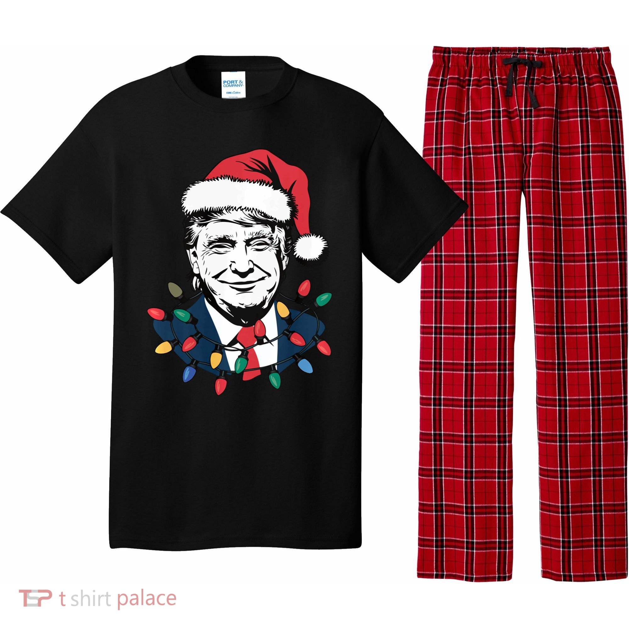 Christmas Maga Christmas Trump Funny Pajama Set