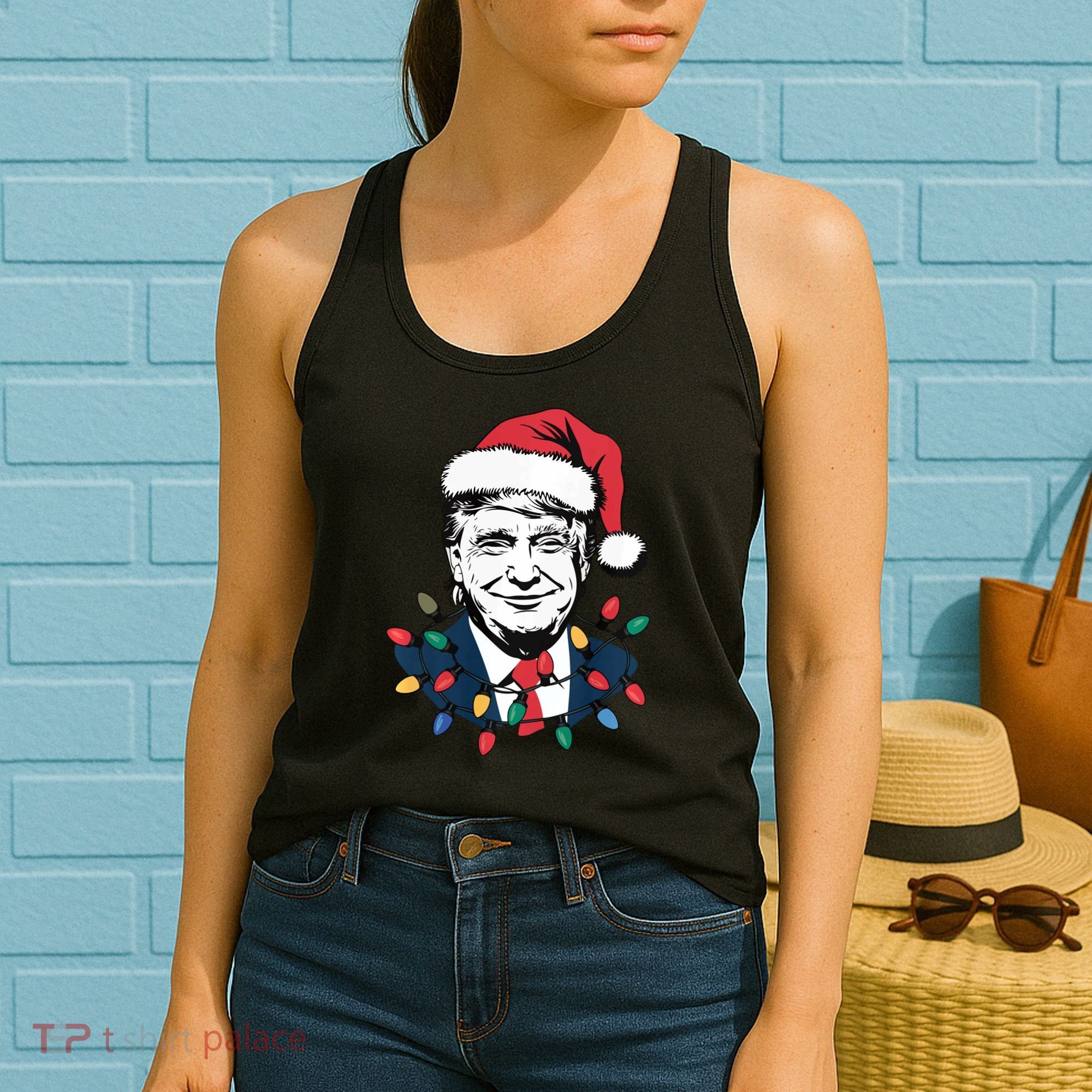 Christmas Maga Christmas Trump Funny Women's Tank Top