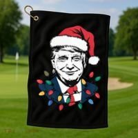 Christmas Maga Christmas Trump Funny Golf Towel thumb 1