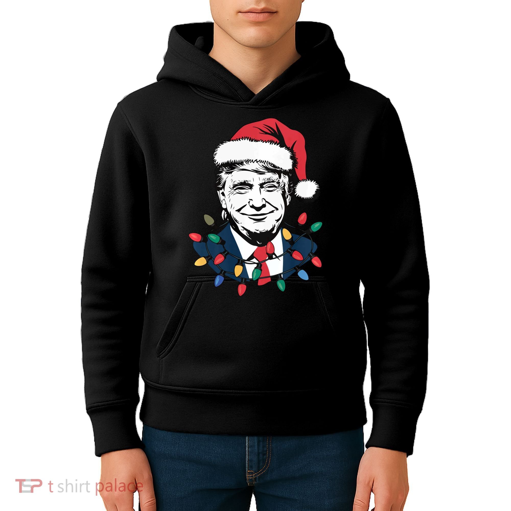 Christmas Maga Christmas Trump Funny Kids Hoodie