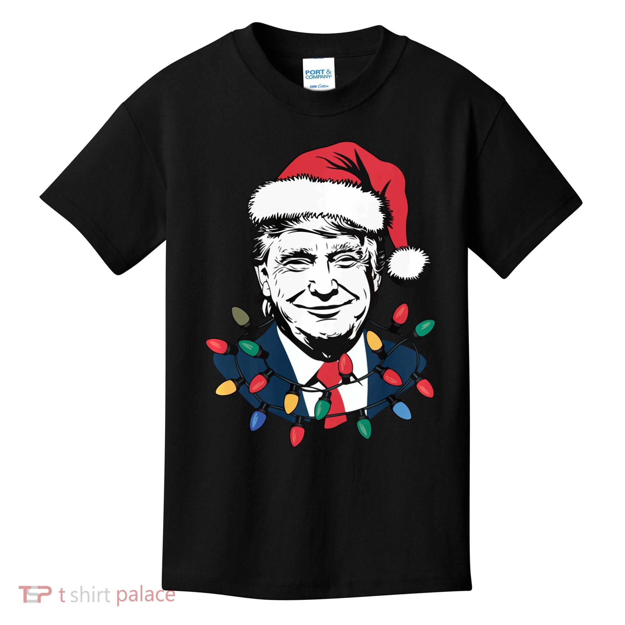 Christmas Maga Christmas Trump Funny Kids T-Shirt