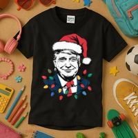 Christmas Maga Christmas Trump Funny Kids T-Shirt thumb 3