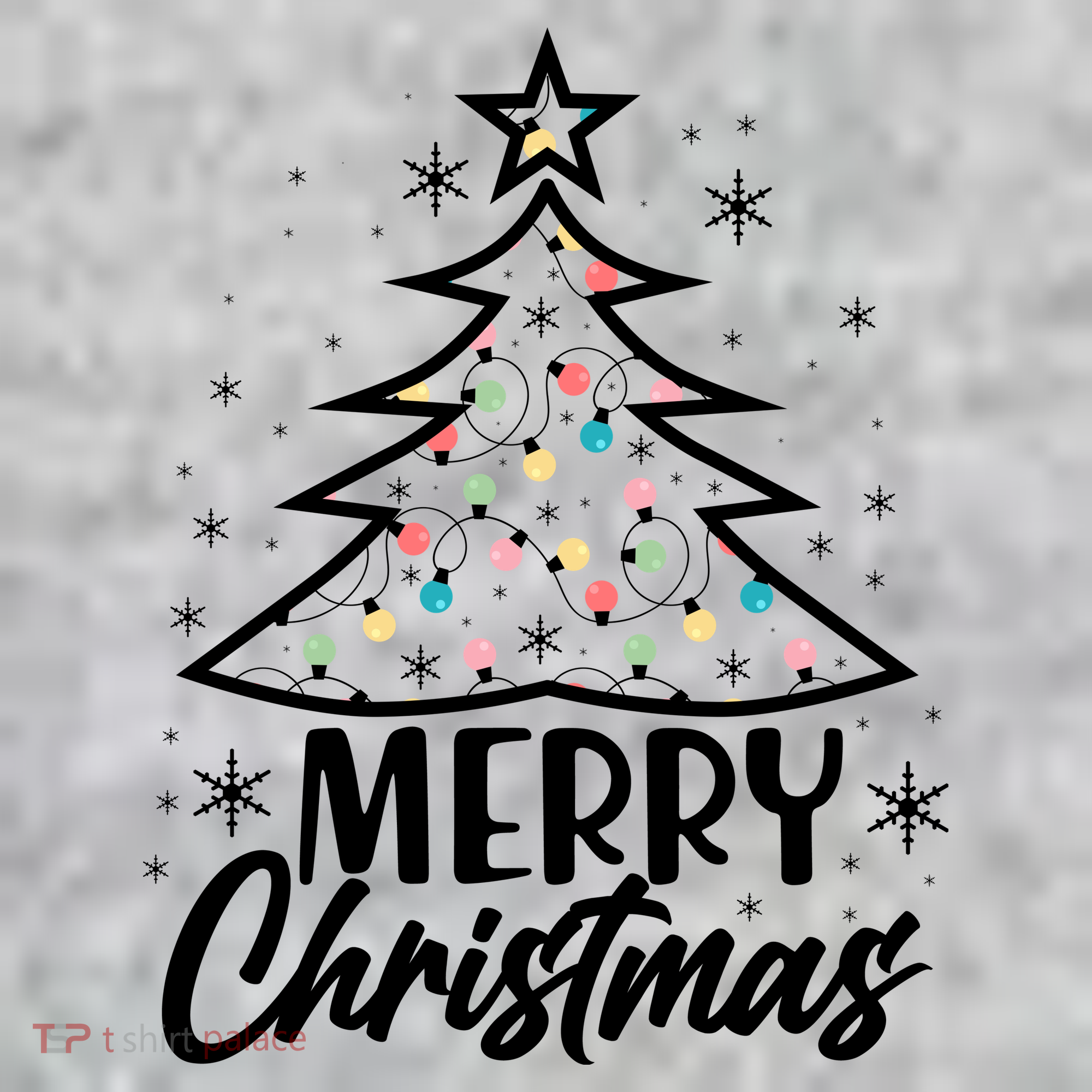 Cute Merry Christmas Tree Outline Kids Hoodie