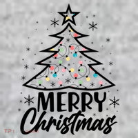 Cute Merry Christmas Tree Outline Kids T-Shirt thumb 2